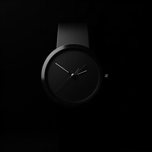 Minimalist dress watch against black background